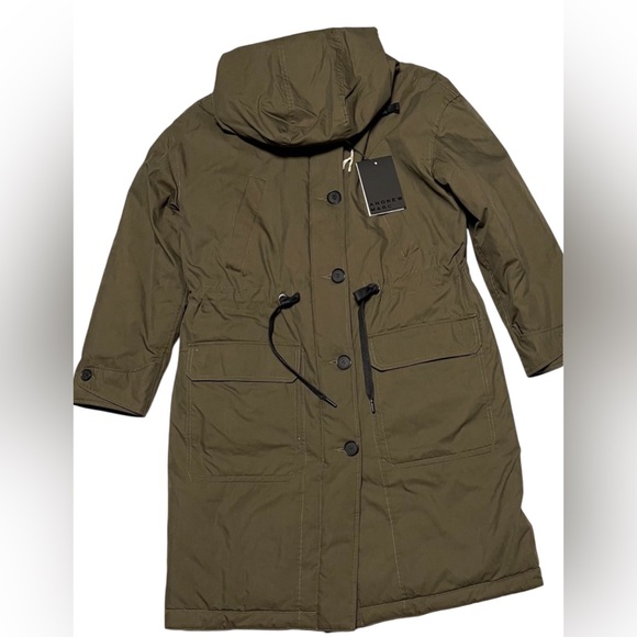 ANDREW MARC COAT WENONAH WOMEN REVERSIBLE PARKA HOODED OLIVE GREEN COLOR SIZE S - Picture 1 of 16